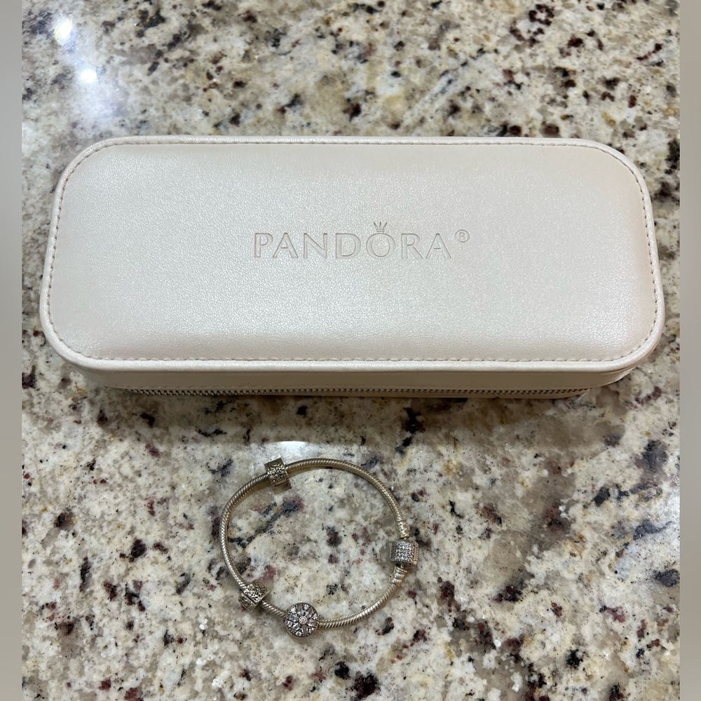 Pandora bracelet with travel case